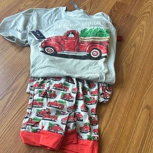 Simply Southern Rocking around pj set size small  Christmas Red Truck